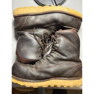 Red Wing Work Boots Mens 9.5 D Brown Leather Moc Toe EH PR Vibram Safety Toe